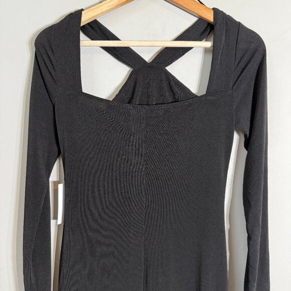 ASTR The Label Long Sleeve Cut Out Bodycon Midi Dress Women's Medium Black NWT - Picture 13 of 16